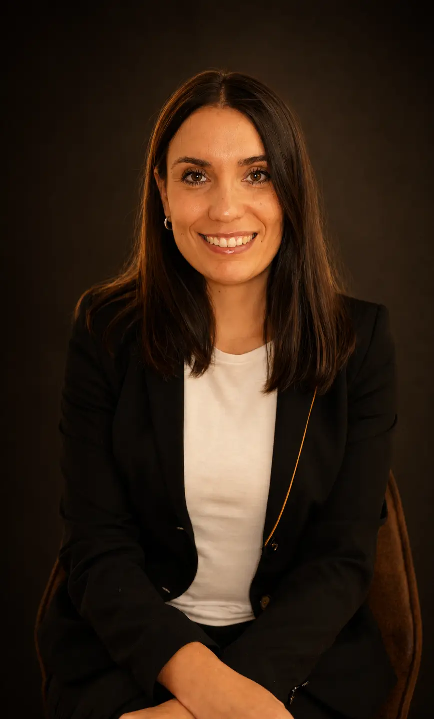 Retrato de estudio de Miriam Naranjo, del equipo de Winking Bus